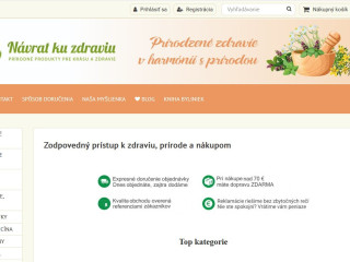 Predaj e-shopu www.navratkuzdraviu.sk