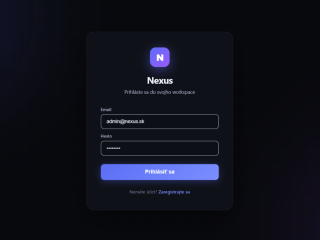 Predám: Nexus – self-hosted tímová komunikačná platforma (Slack/Discord alternatíva)