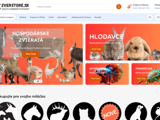Predám zabehnutý eshop - chovateľské potreby -- ZVERSTORE.SK