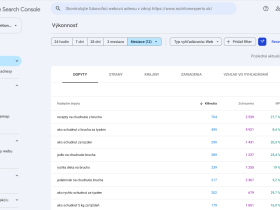 Google Search Console - Výkonnosť - - NutritionExperts.sk - T. Hadžega 